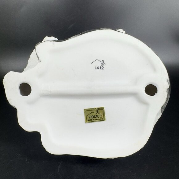 Homco Black White Mother Cat Kitty with Kittens Figurine Large Ceramic Figure - Picture 2 of 10